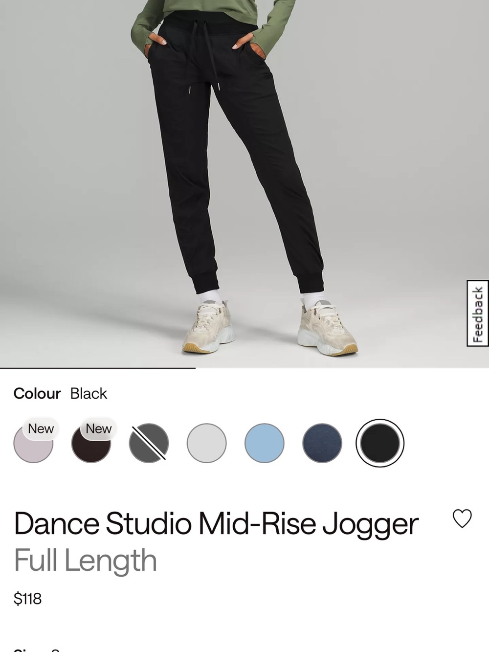 lululemon athletica Black Mid-Rise Track Joggers